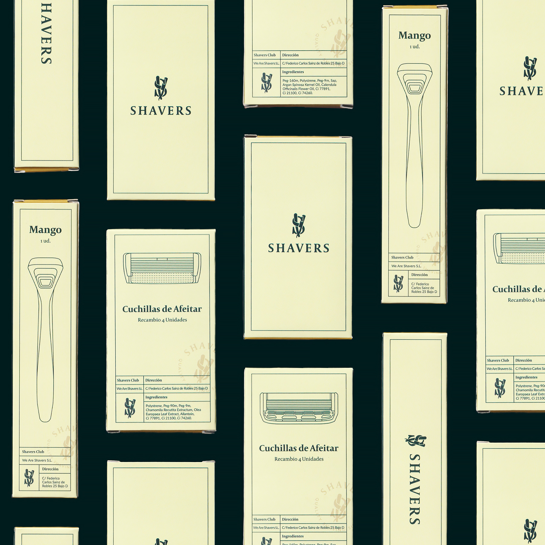 Shavers brand packaging