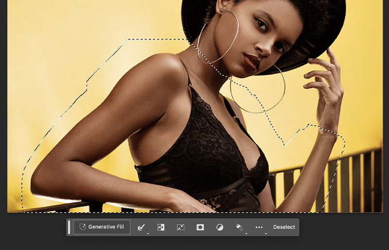 Image in process of being edited with Photoshop generative AI