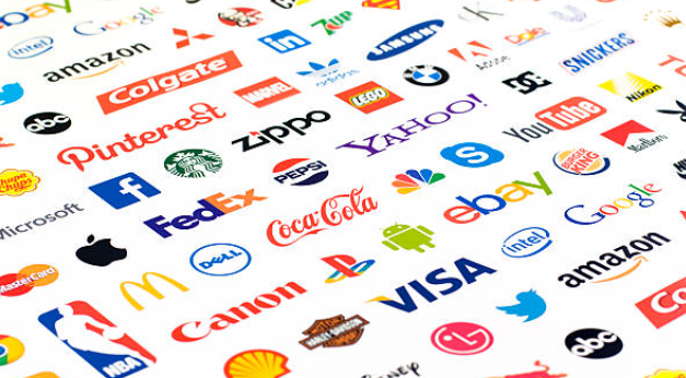 Different logos of well known company all in white background.